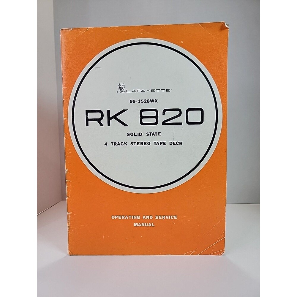Lafayette RK-820 RK 820 Tape Deck Owners / User Manual *Original*